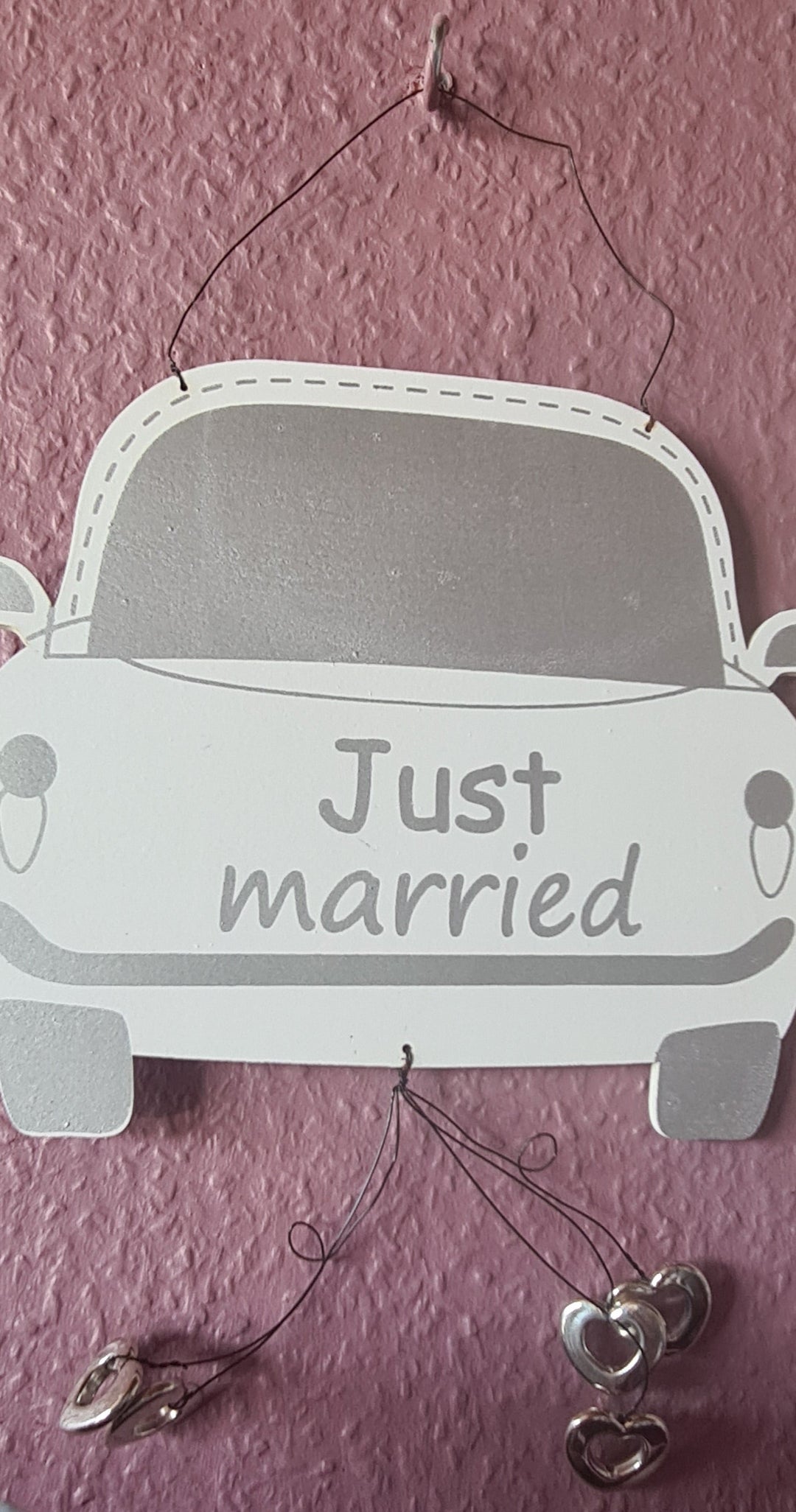 "Wedding" - Dekoschild, "Just married" - British Moments / Fernweh-Kaufhaus