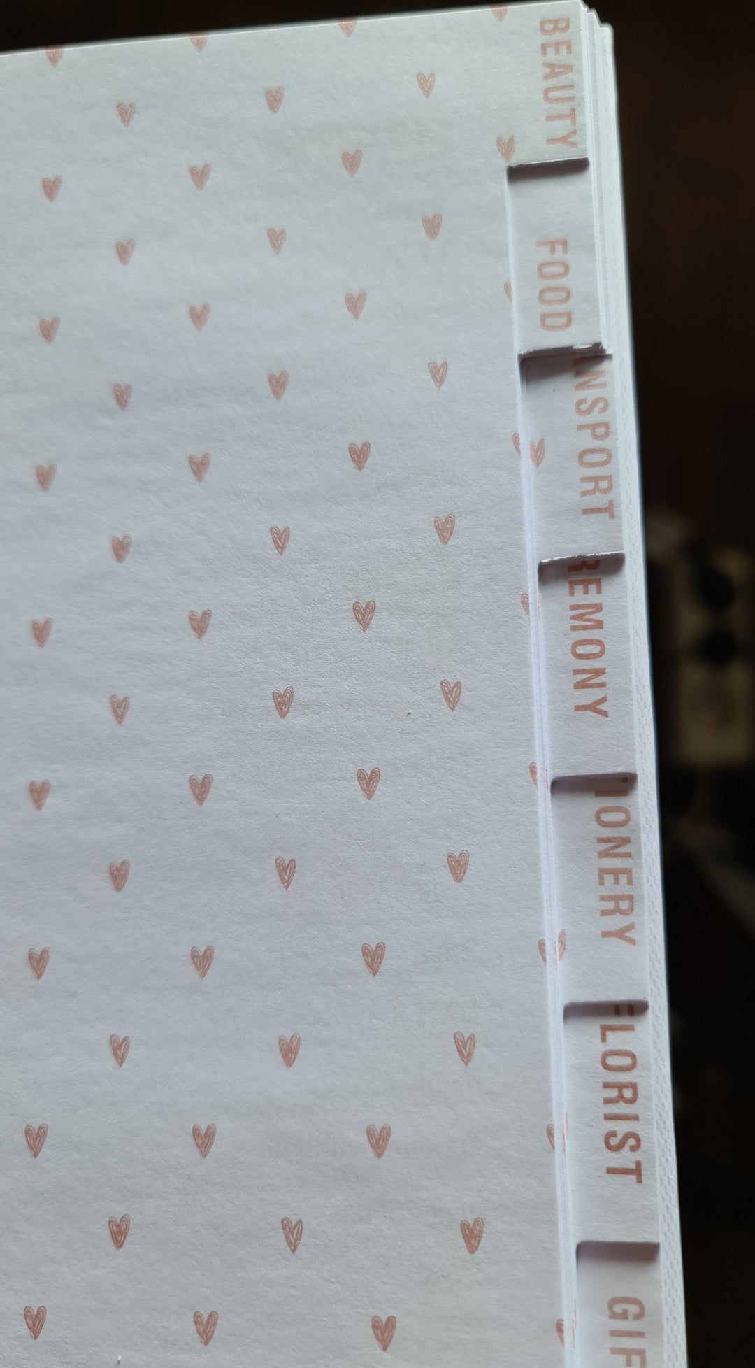 Wedding Planer Buch , weiß mit rose-goldener Beschriftung - British Moments