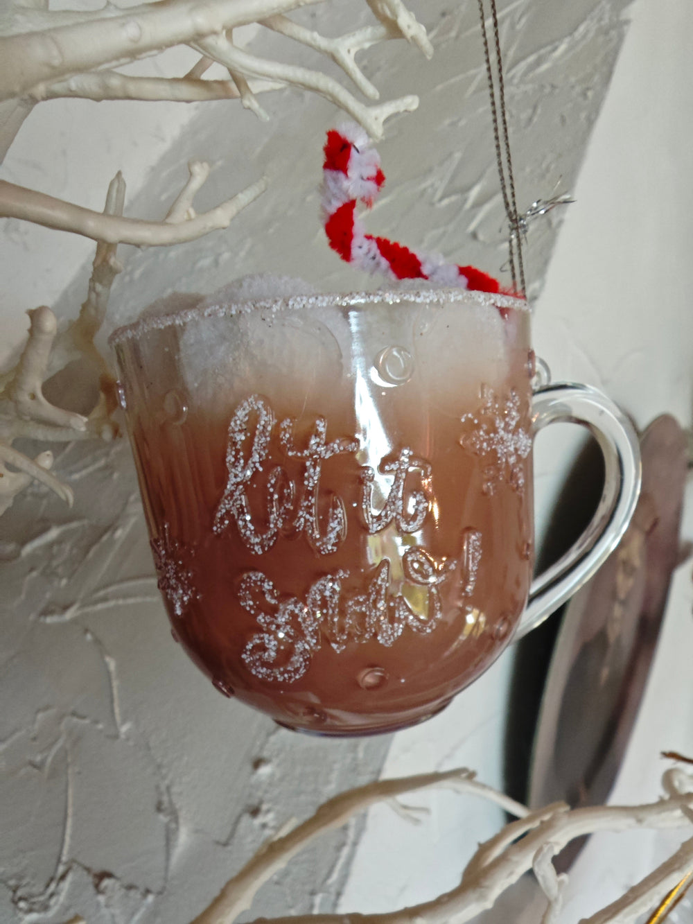 Weihnachtsbaum Anhänger "Hot Chocolate/ Let it snow"