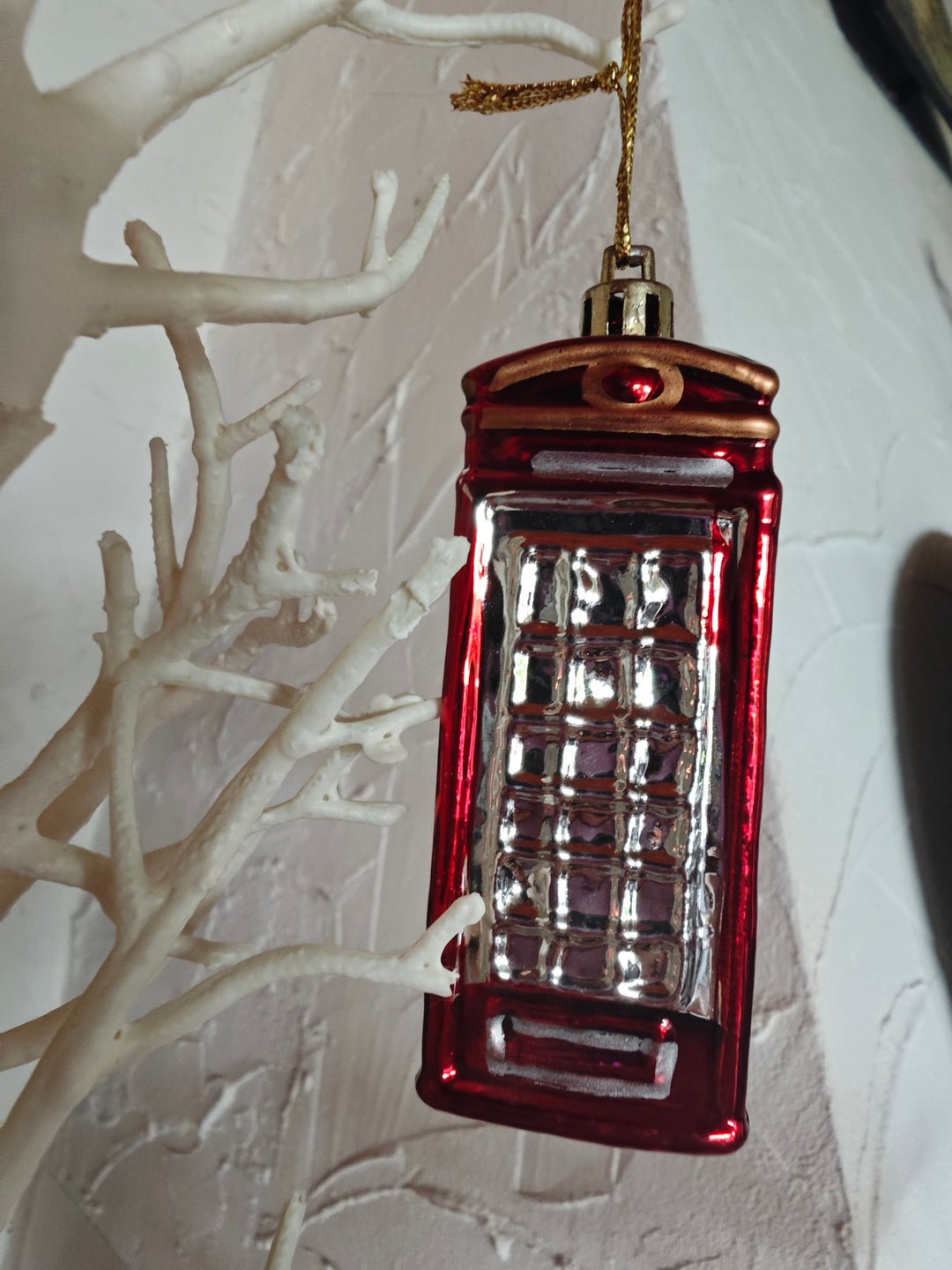 Weihnachtsbaum Anhänger "Telefonzelle"