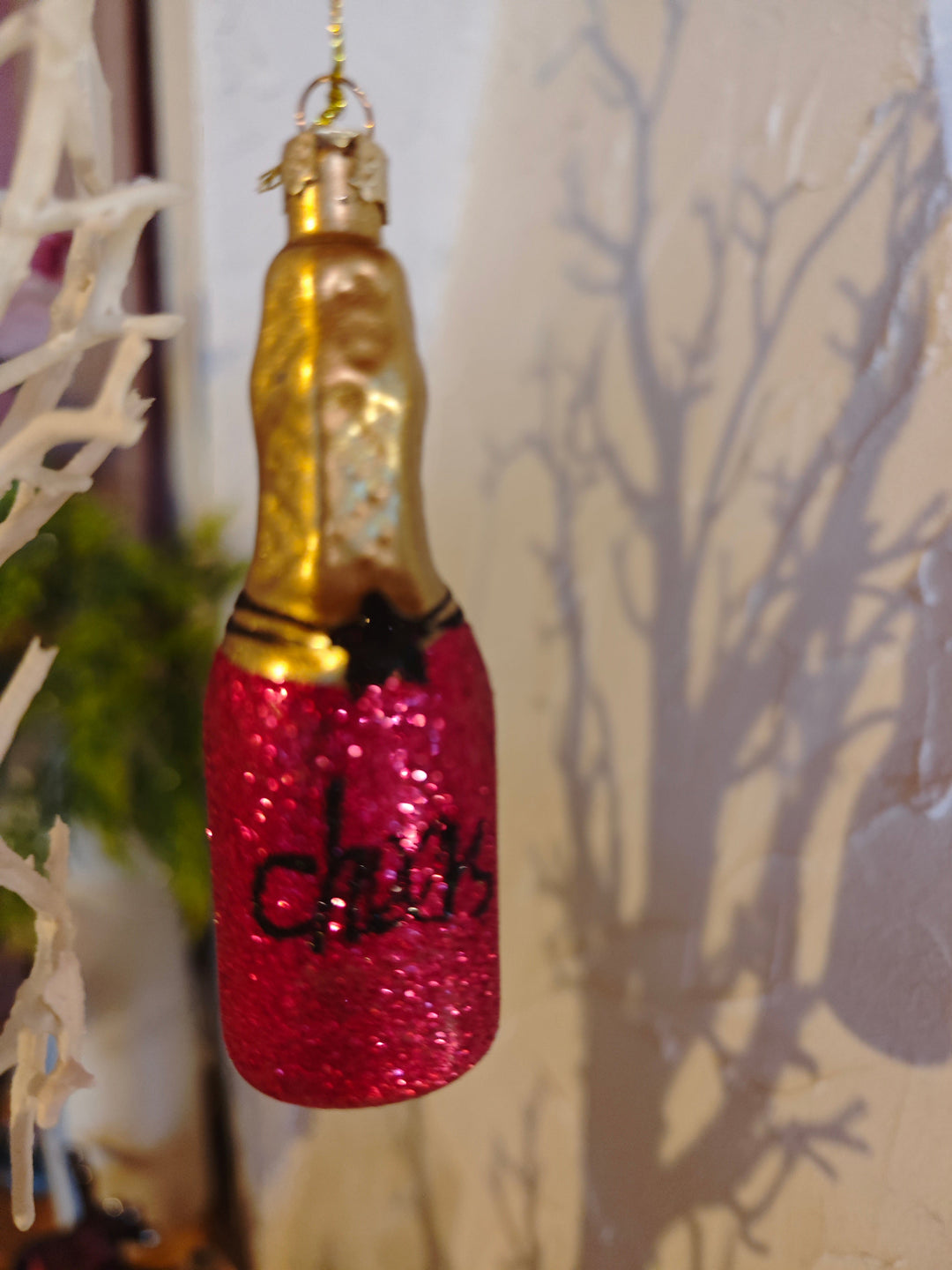 Weihnachtsbaum Ornament / Anhänger "Rose Champagner"