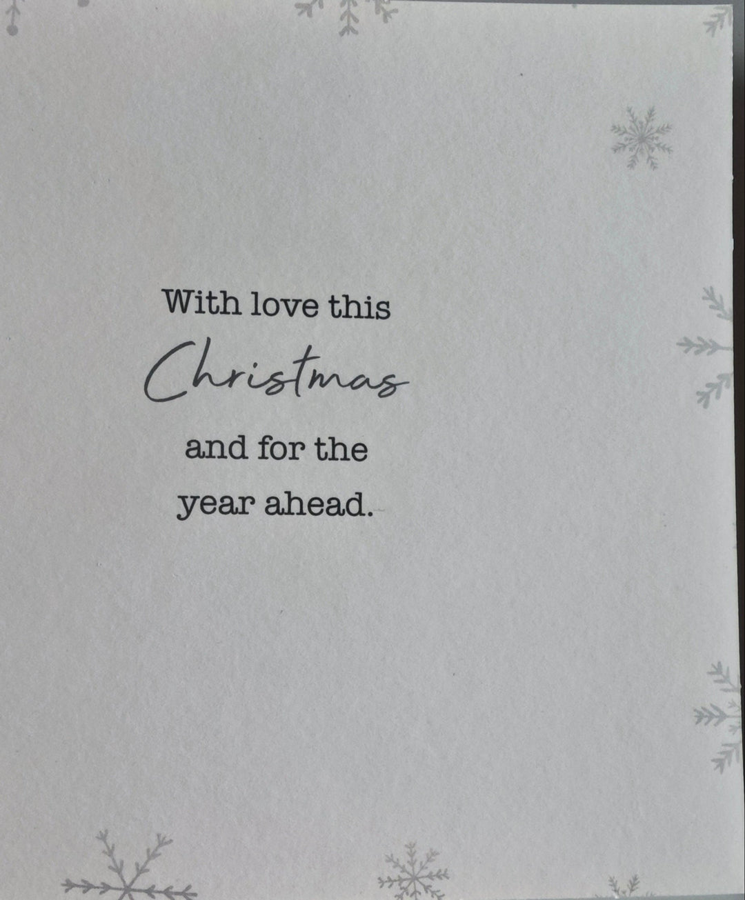 Weihnachtskarte " Christmas Wishes"-Innenansicht