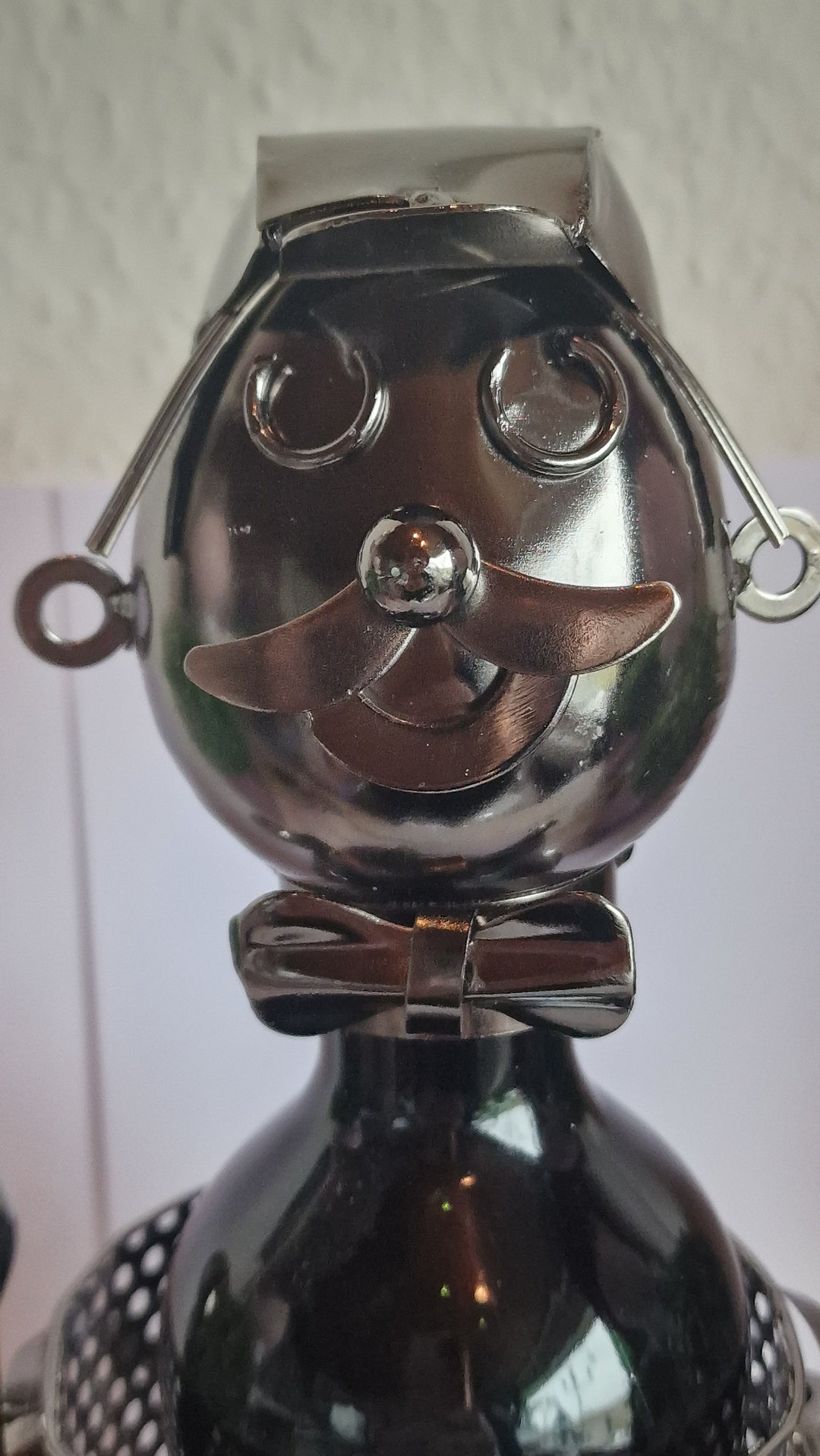 Weinflaschen-Halter "Golfer,"  Metall , Höhe 34 cm