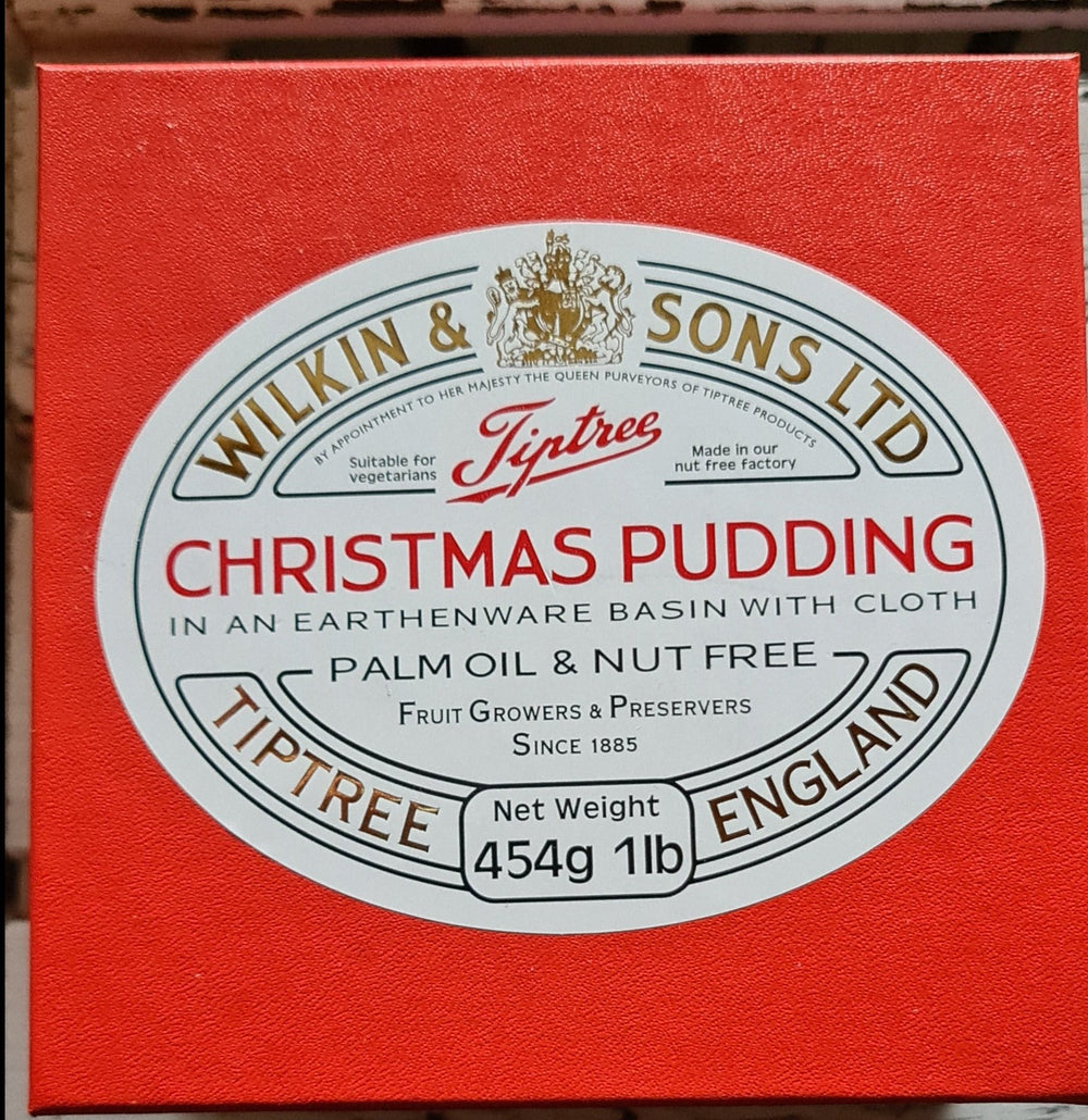 Wilkin & Sons, Tiptree Christmas Pudding  454 gr in schönem Steingut Topf - British Moments / Fernweh-Kaufhaus