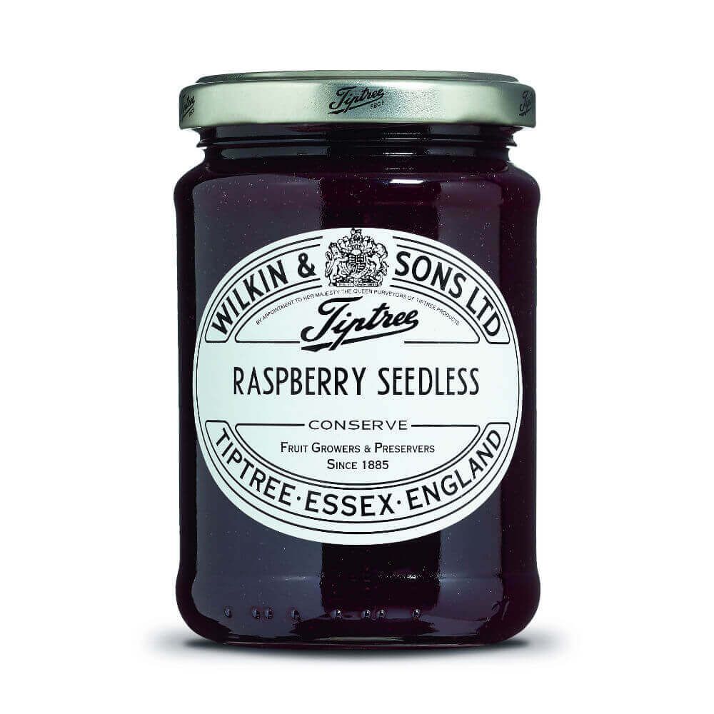 Raspberry seedless Konfitüre , Tiptree, Wilkin and Sons, 340 gr Glas - British Moments