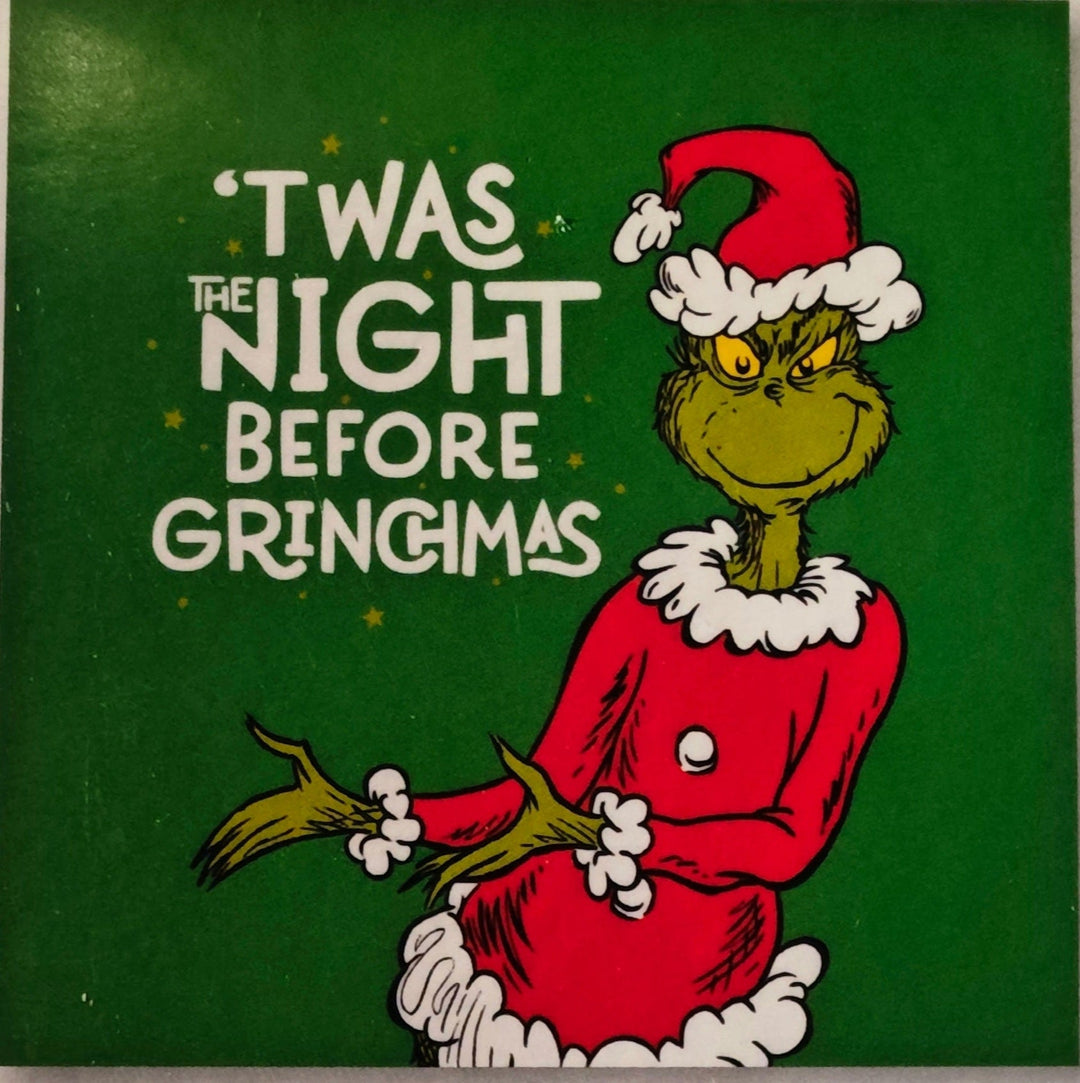 Witzige Weihnachtskarte mit Umschlag " 'twas the night before grinchmas"