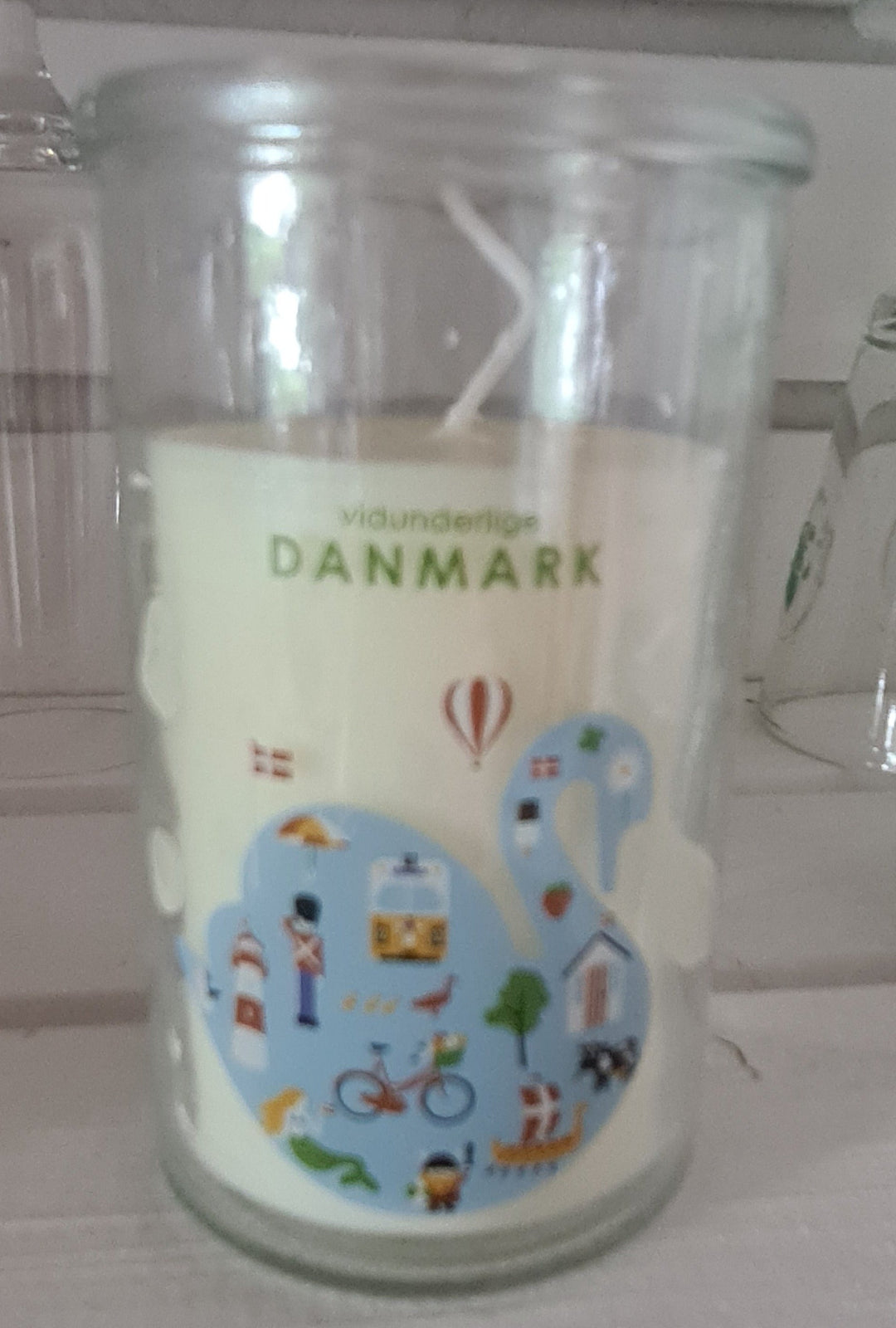 Wunderschöne Kerze im Glas mit Dänemark Motiv - British Moments / Fernweh-Kaufhaus