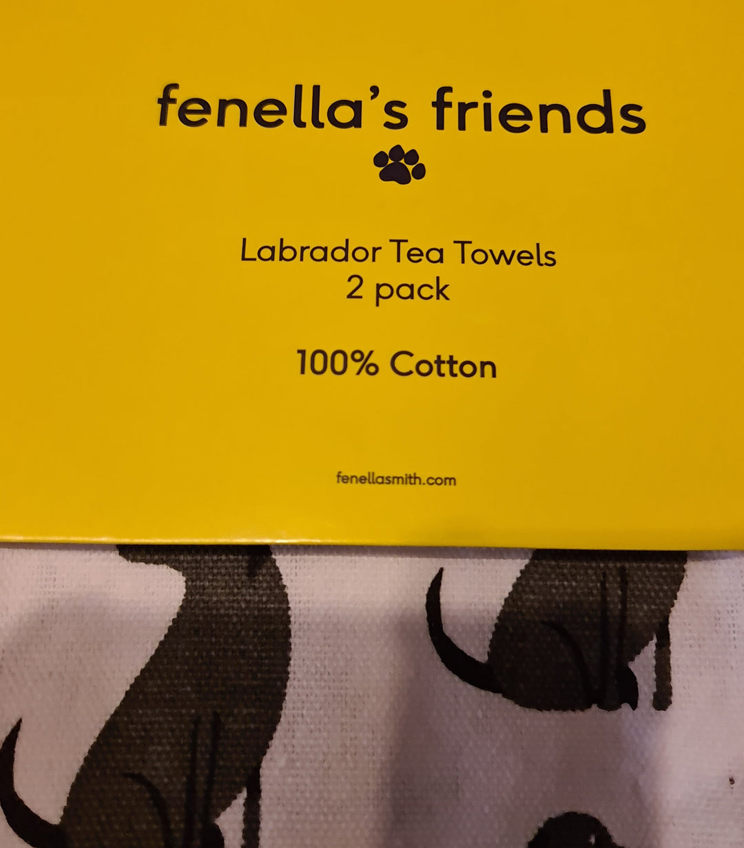 Fenella's Friends  Geschirrtücher   mit süßem Hundemotiv (Labrador) , 2er Set - British Moments