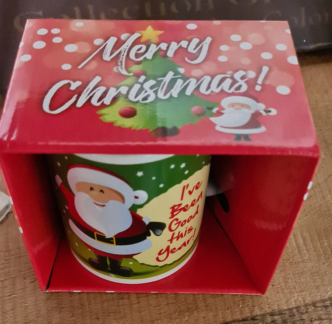 Weihnachtstasse ."I've been good this year  " in schönem Weihnachts- Karton - British Moments