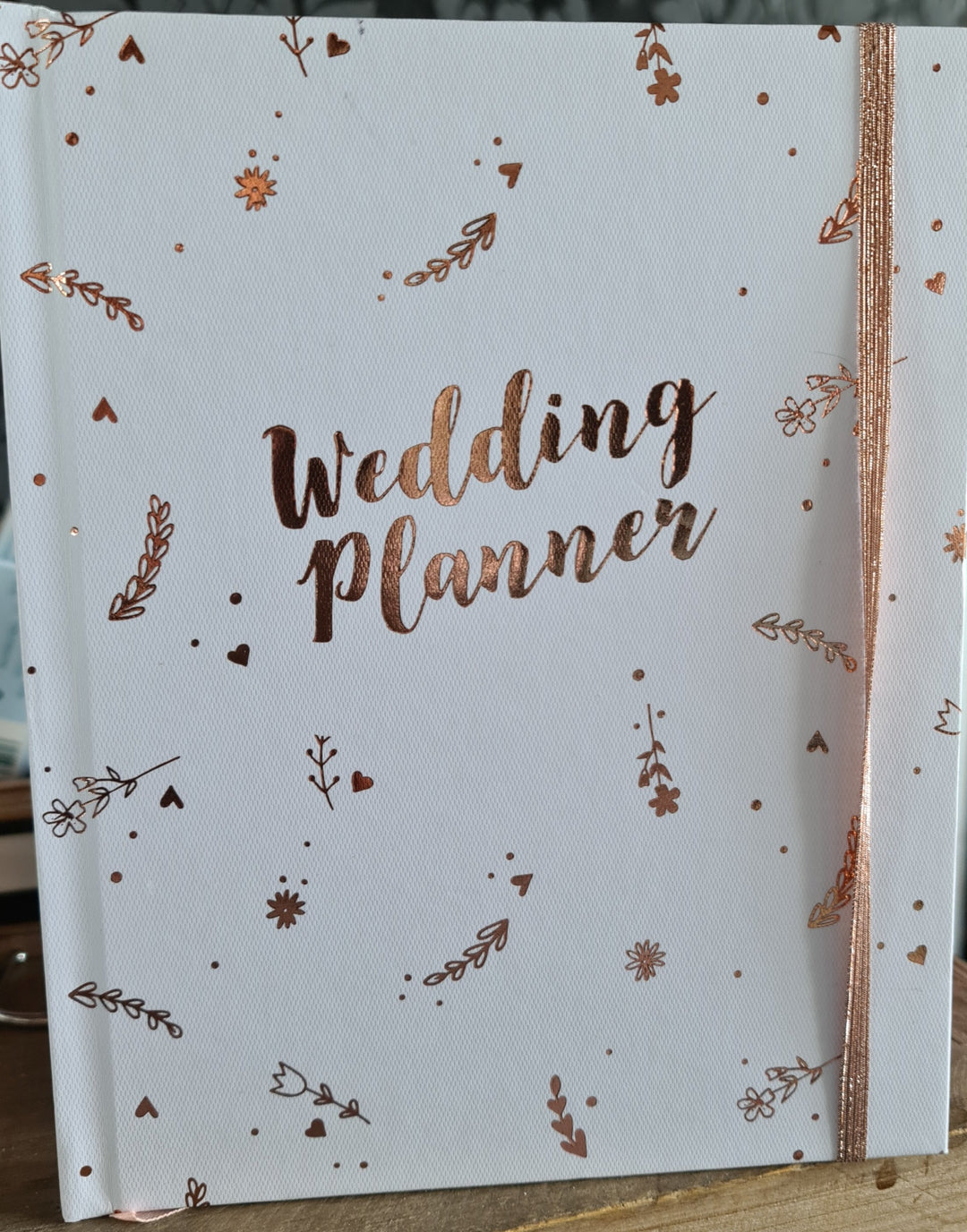Wedding Planer Buch , weiß mit rose-goldener Beschriftung - British Moments