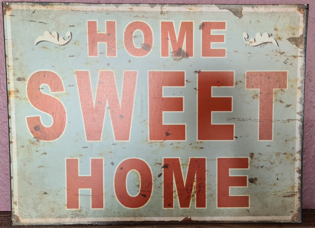 Blechschild ,  30 cm  x 40 cm  "Home sweet home" - British Moments