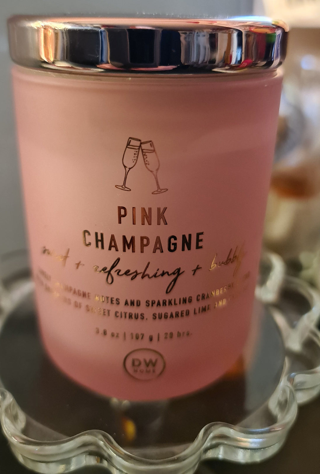 Handgegossene Duftkerze  "Pink Champagne  ".  107 gr. - British Moments