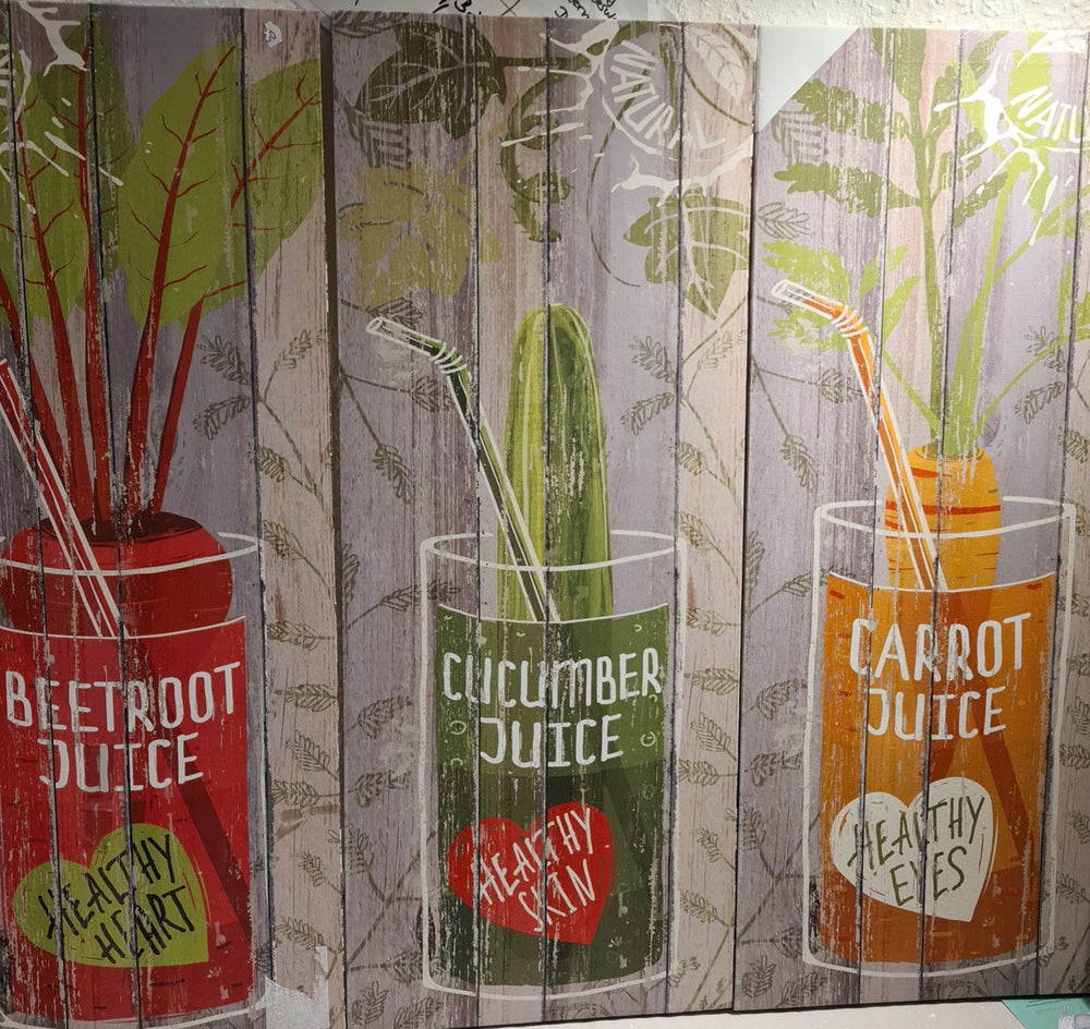 Bild auf Keilrahmen, Canvas, Motiv "Beetroot Juice"  60 cm  x 24 cm - British Moments
