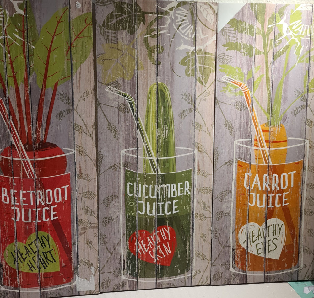 Bild auf Keilrahmen, Canvas, Motiv "Carrot Juice  "  60 cm  x 24 cm - British Moments