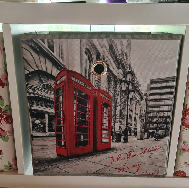 Aufbewahrungsbox  mit Metallöse" London"    ca. 32cm x32cm x32cm - British Moments