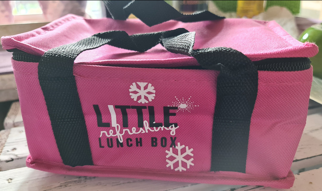 Gewebte Mini -Kühltasche, pink "Little refreshing Lunchbox "Perfekt für die Picknick-Zeit - British Moments