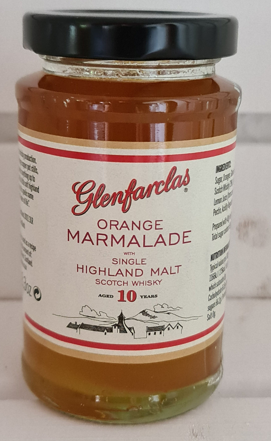 Glenfarclas Orange Marmalade  with Single Highland Scotch Whisky, 235 gr .Glas - British Moments