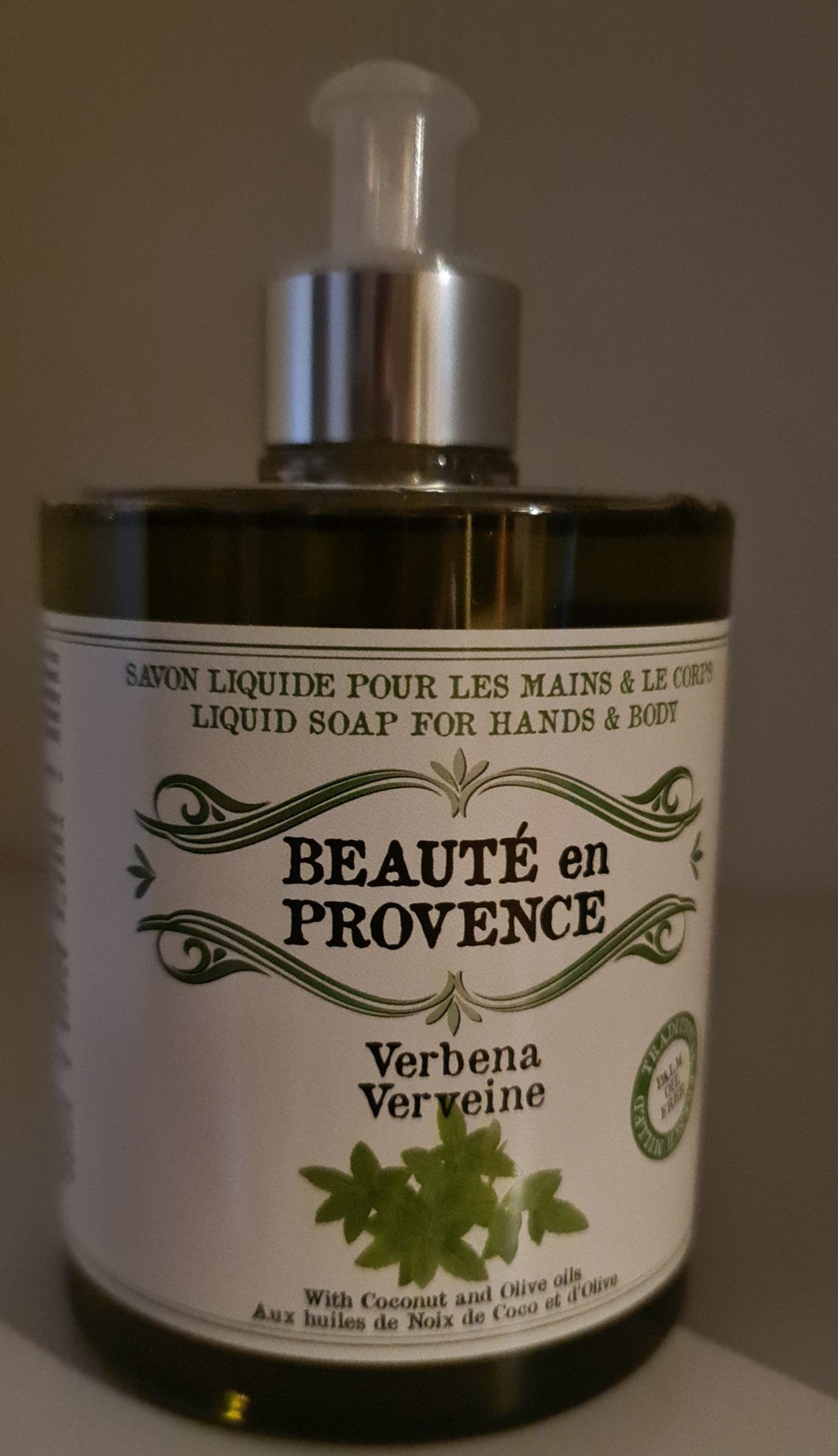 Beaute en Provence , Flüssigseife aus der Provence "Verveine" im 500ml Pumpspender - British Moments / Fernweh-Kaufhaus