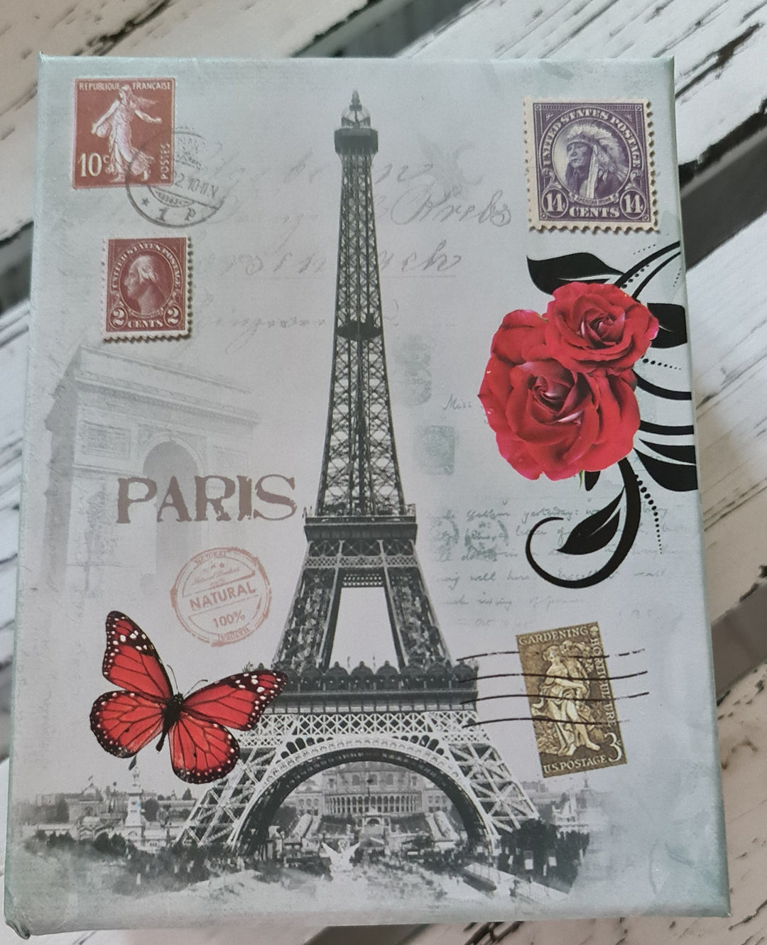 Aufbewahrungsbox/ Geschenkschachtel "Paris",ca. 14 ,5cm  x 11 cm - British Moments / Fernweh-Kaufhaus