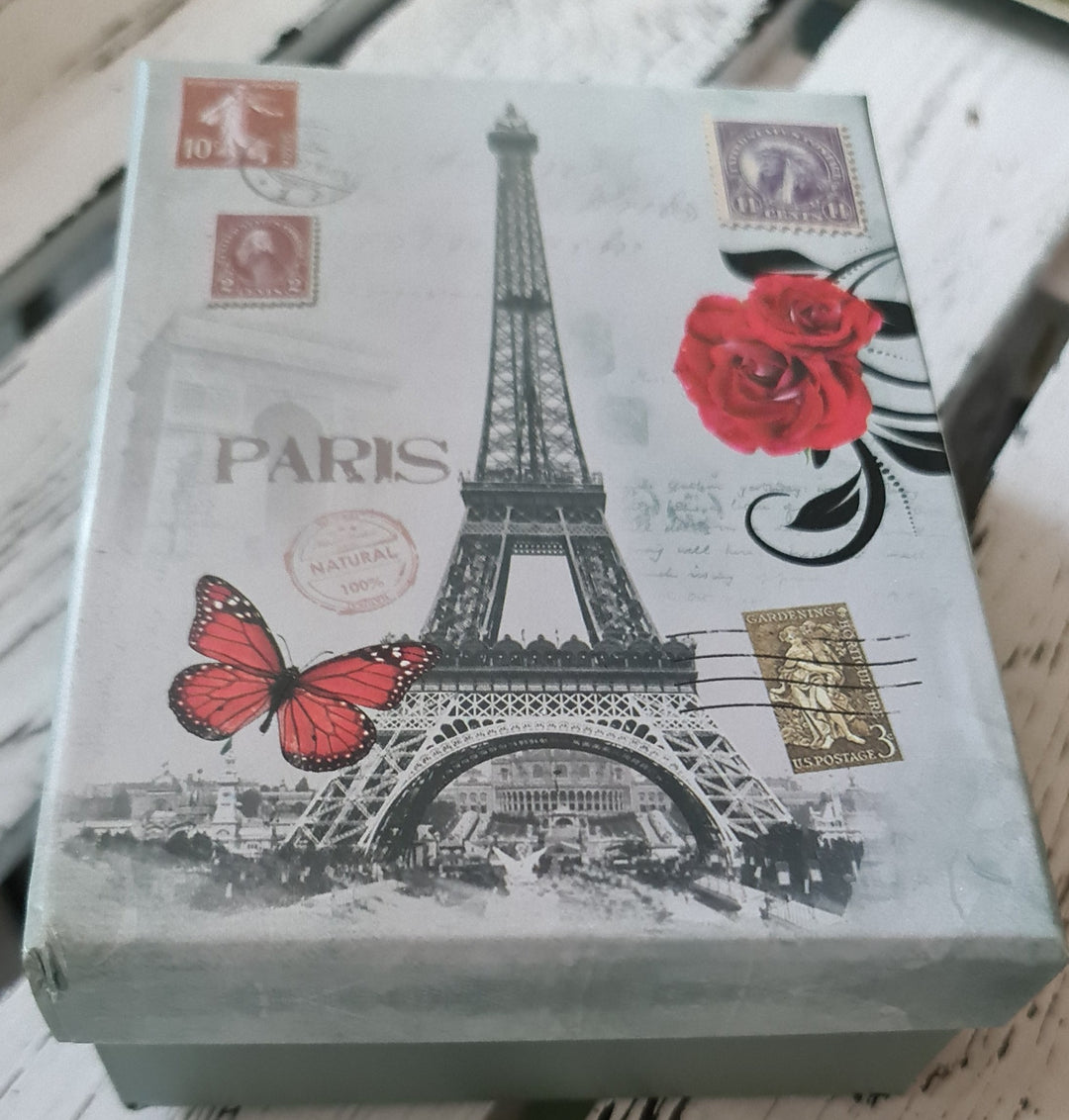 Aufbewahrungsbox/ Geschenkschachtel "Paris",ca. 14 ,5cm  x 11 cm - British Moments / Fernweh-Kaufhaus