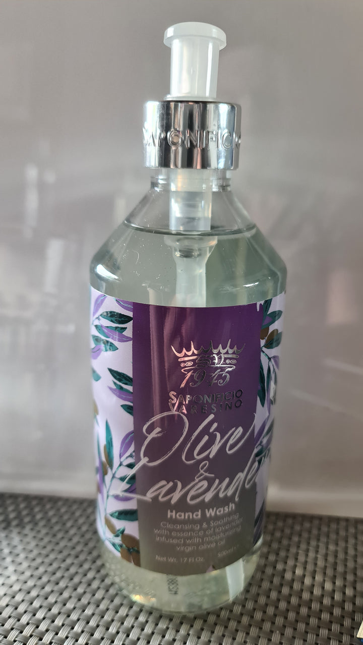 SaponificoVaresino. Flüssigseife mit Lavendel und Olive 500 ml Pumpspender - British Moments / Fernweh-Kaufhaus