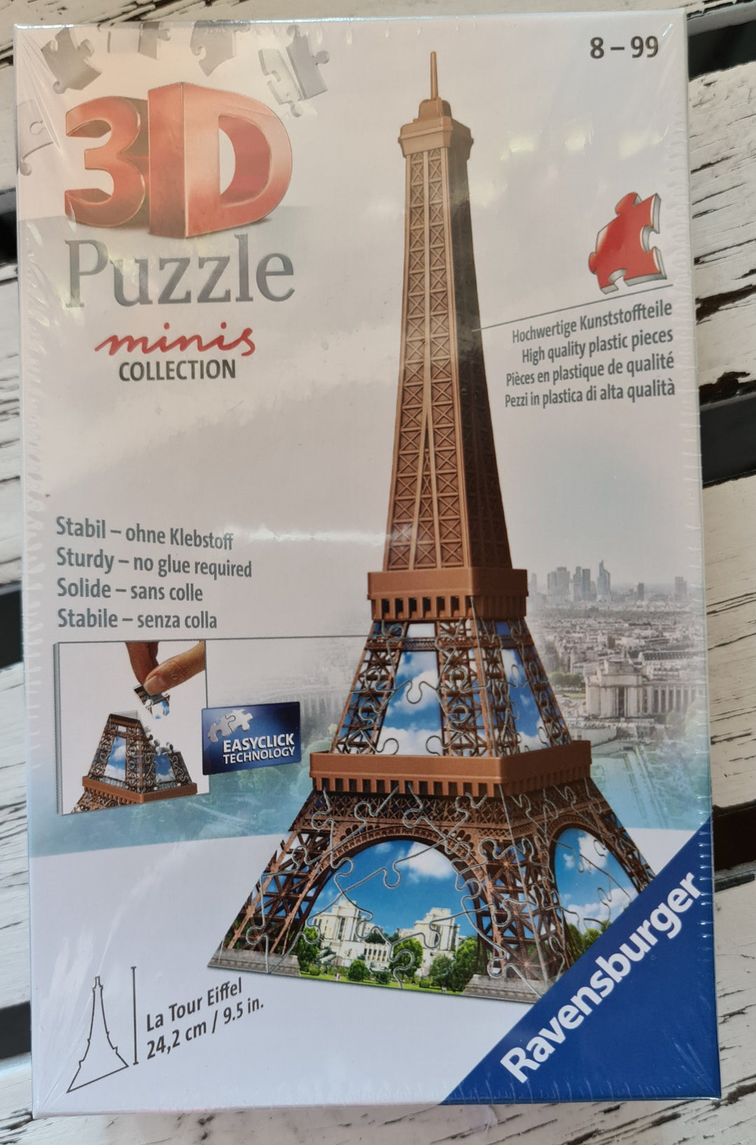 Ravensburger minis collection  3 D Puzzle "Eiffelturm ", ca 24 cm hoch - British Moments / Fernweh-Kaufhaus