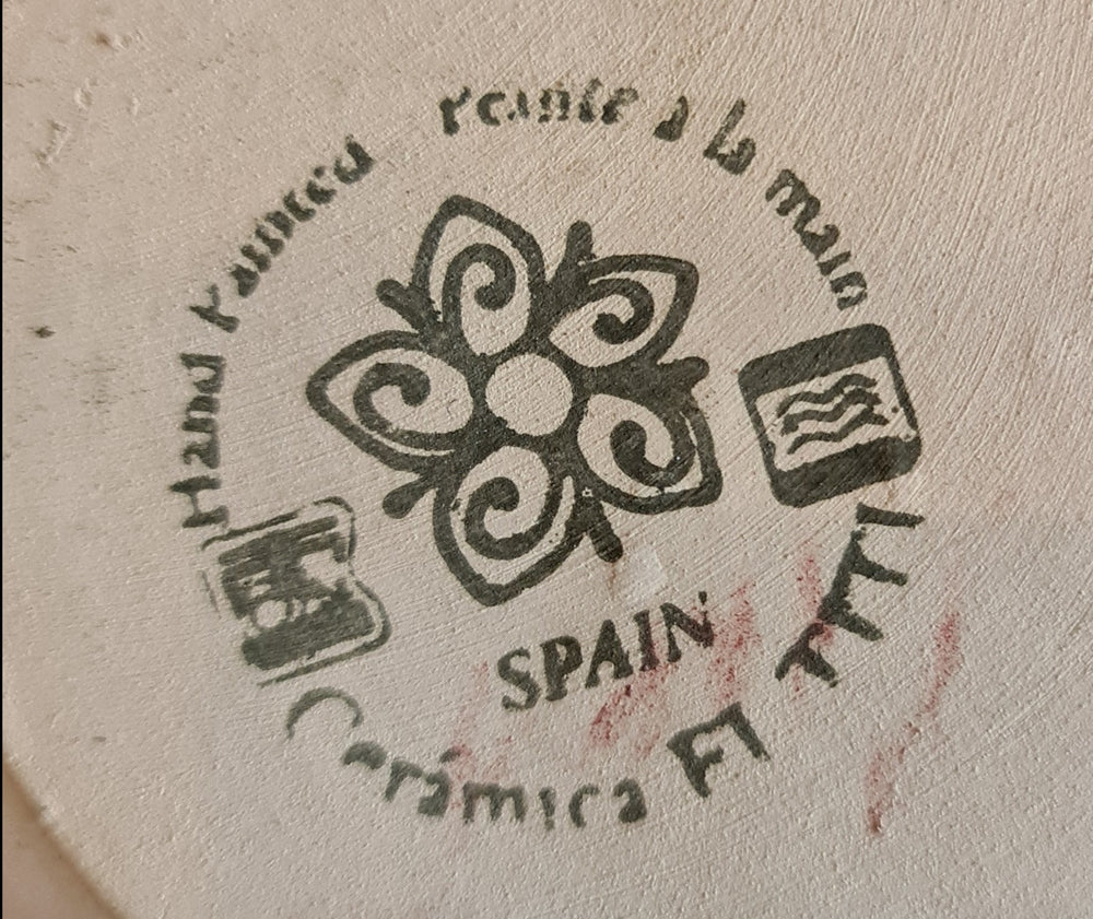 Mörser, Keramik mit Holzstößel , Handarbeit, handbemalt aus Spanien, Motiv 3 - British Moments / Fernweh-Kaufhaus