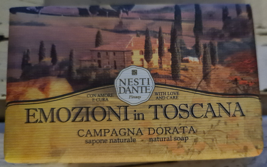 Nesti Dante , 150 gr. Seifenstück aus der Serie "Emozioni in Toscana". CAMPAGNA DORATA - British Moments / Fernweh-Kaufhaus