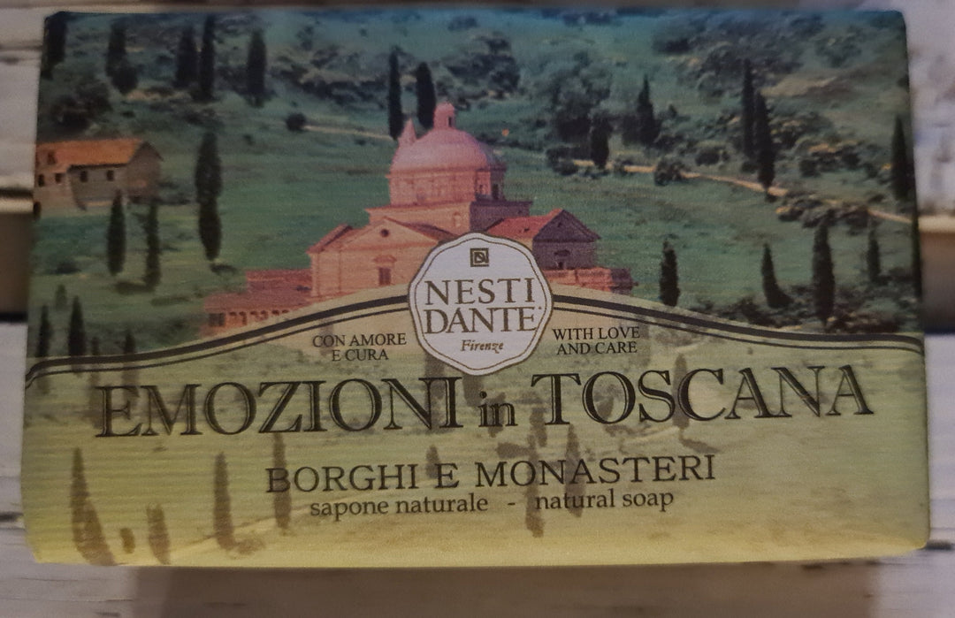 Nesti Dante , 150 gr. Seifenstück aus der Serie "Emozioni in Toscana". BORGHI E MONASTERI - British Moments / Fernweh-Kaufhaus