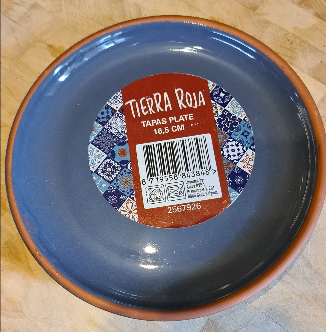 Tapas Ton-Teller "Tierra Roja", 16,5 cm, blau - British Moments / Fernweh-Kaufhaus