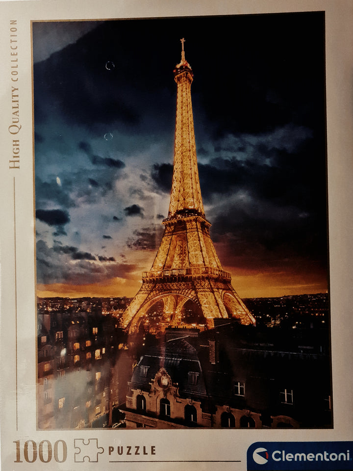 Puzzle. 1000-teilig, " Paris, Eiffelturm bei Nacht" (von Clementoni) - British Moments / Fernweh-Kaufhaus