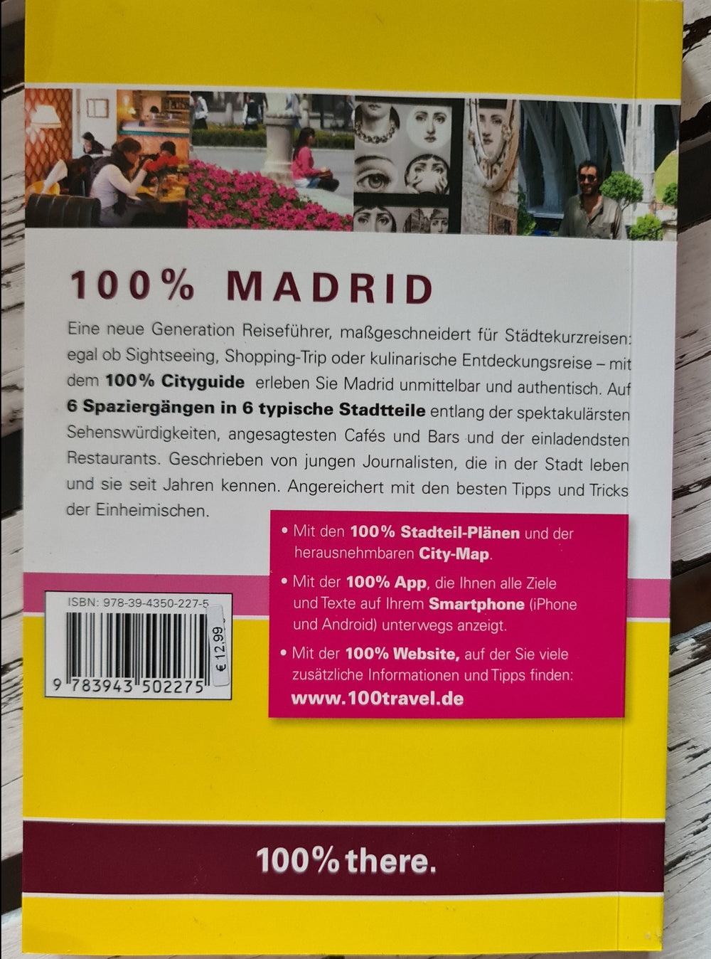 Spanien - Antiquariat :  "100% Madrid " Taschenbuch,  gebraucht - British Moments / Fernweh-Kaufhaus