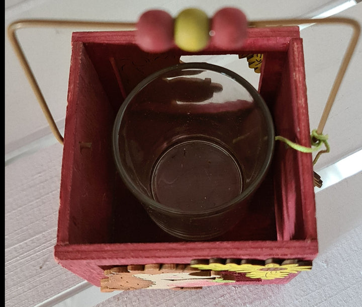 Herbstliches Teelicht "Igel", Holz mit Glaseinsatz - British Moments / Fernweh-Kaufhaus