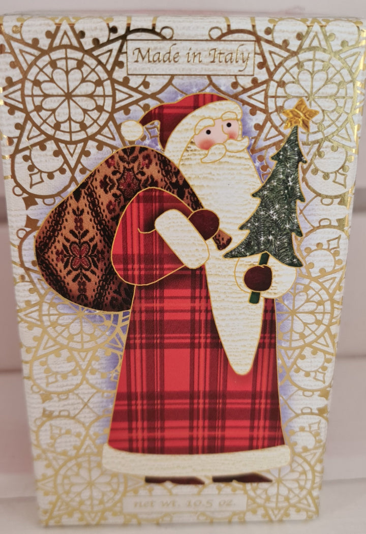 Weihnachtsseife aus der Toskana. Großes Seifenstück in Weihnachtsschachtel, 300gr. - British Moments / Fernweh-Kaufhaus
