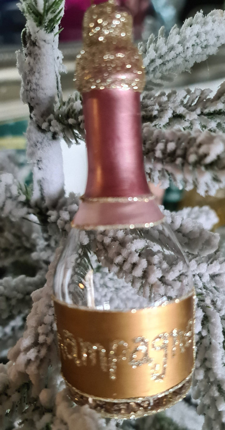 Weihnachtsbaum Ornament / Anhänger "Gold Champagner" - British Moments / Fernweh-Kaufhaus