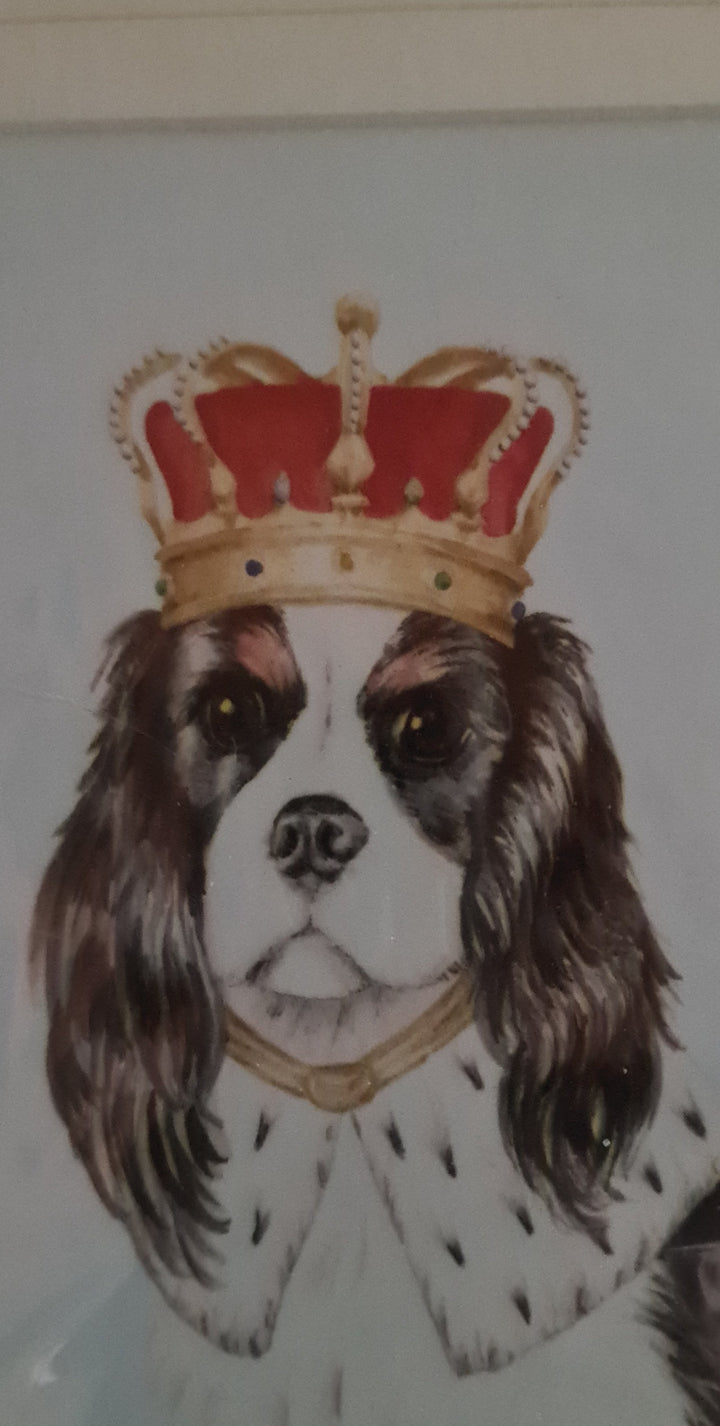 SALE !!!!  Aquarelldruck von Claire Tarling "Hund mit Krone" - British Moments / Fernweh-Kaufhaus