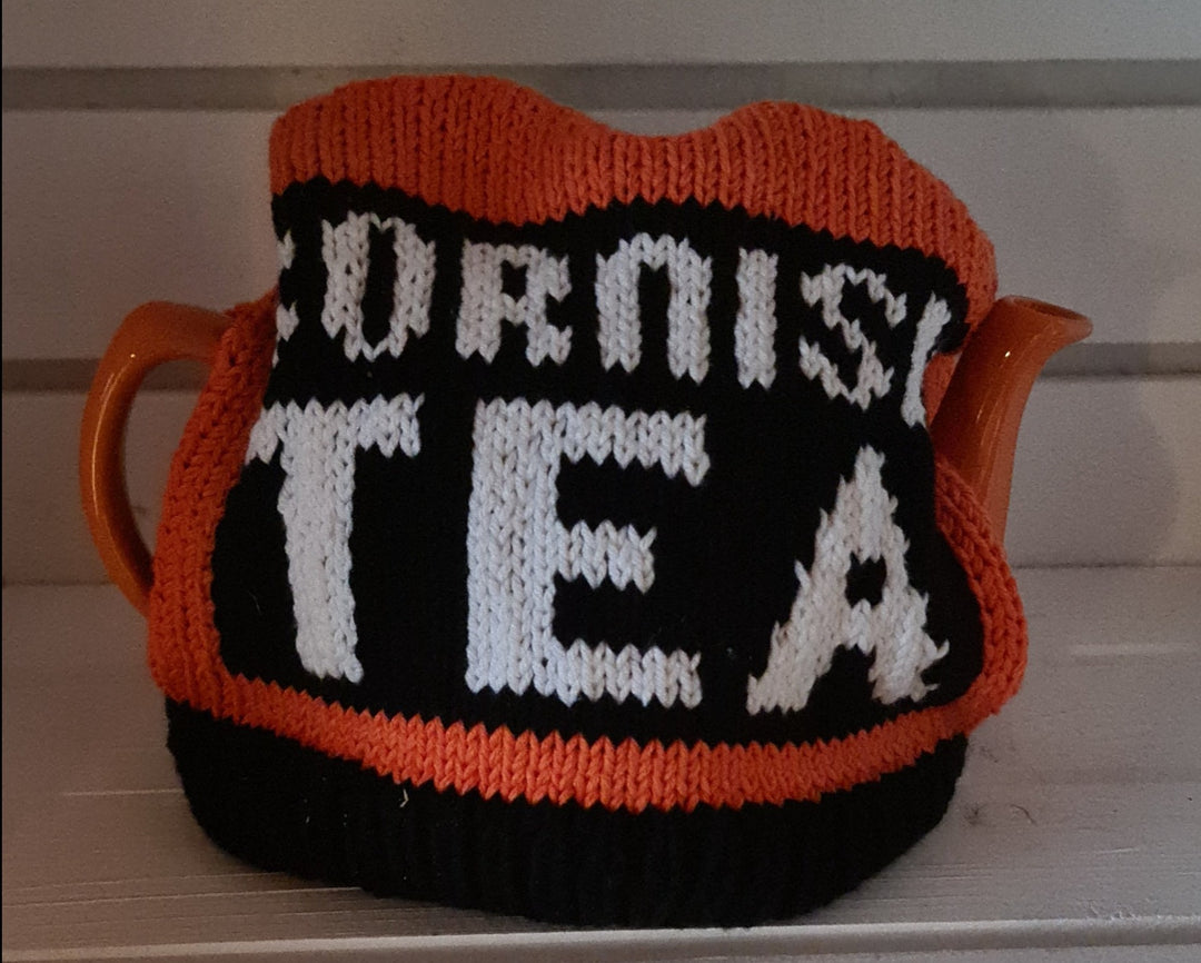 Teekannen- Wärmer, Strick, " Cornish Tea" - British Moments / Fernweh-Kaufhaus