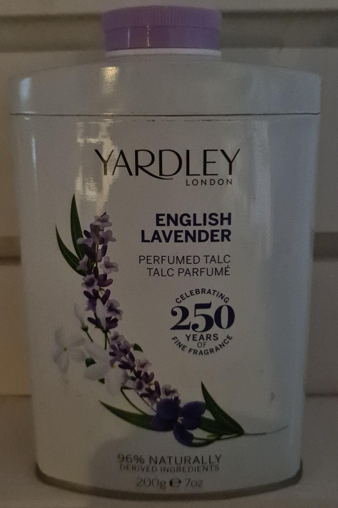 Yardley Talkum Körperpuder "English Lavender " 200 gr. Dose - British Moments / Fernweh-Kaufhaus