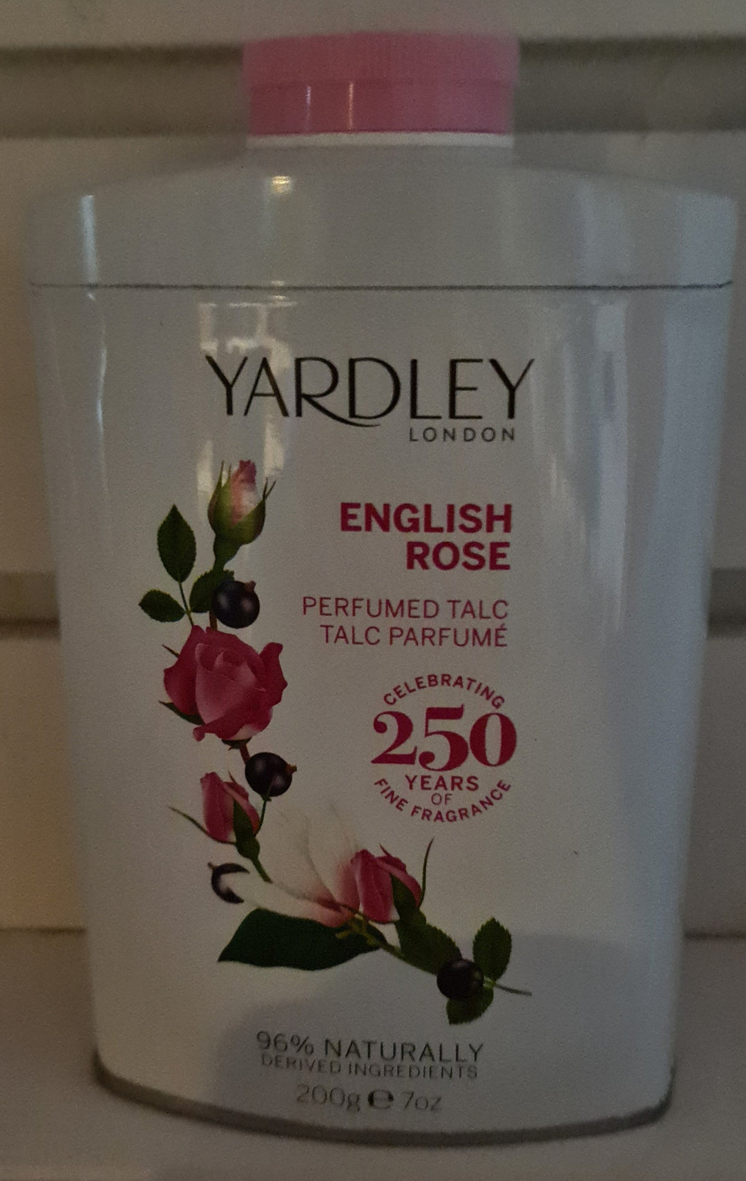 Yardley Talkum Körperpuder "English Rose " 200 gr. Dose - British Moments / Fernweh-Kaufhaus