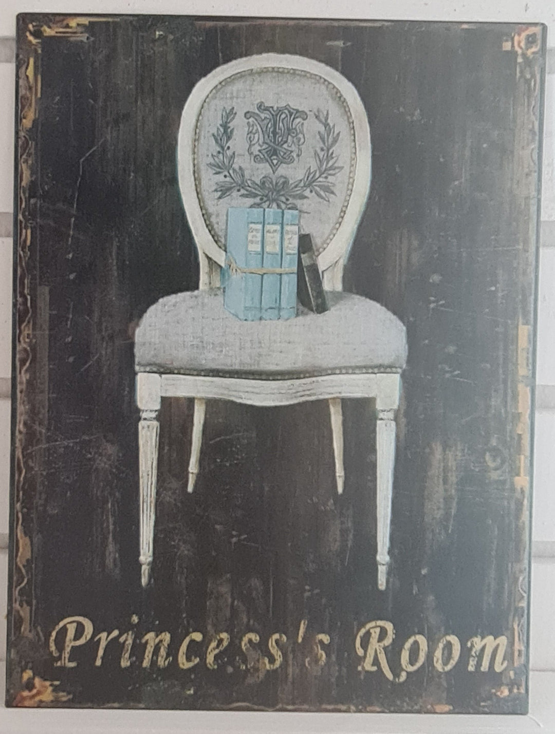Blechschild  ca 30 cm  x 25 cm mit Beschriftung "Princess's  Room" - British Moments / Fernweh-Kaufhaus