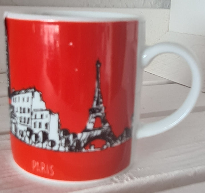Kleine Espresso- Tasse mit Paris - Motiven - British Moments / Fernweh-Kaufhaus