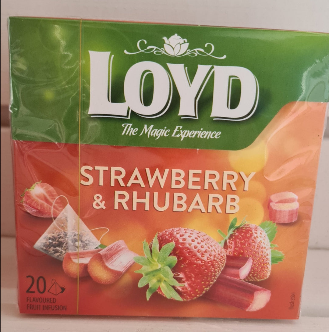 Loyd Tee,  Erdbeer/ Rhabarber, 20  Teebeutel - British Moments / Fernweh-Kaufhaus