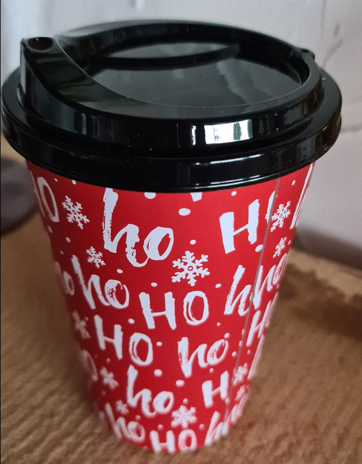 Weihnachtlicher Trinkbecher Ho Ho Ho