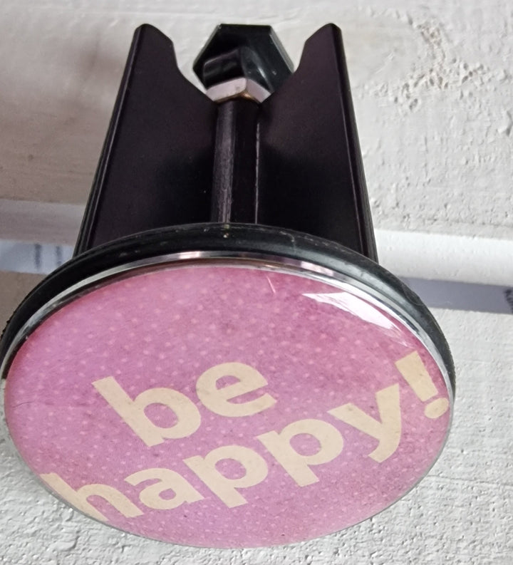 Waschbecken -Stöpsel, rosa Beschriftung " be happy! " - British Moments / Fernweh-Kaufhaus