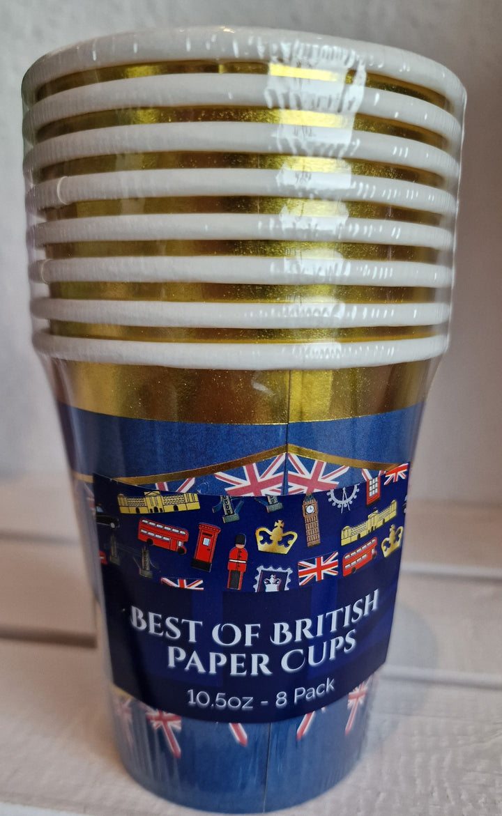 Pappbecher "Best of British"  8er Pack