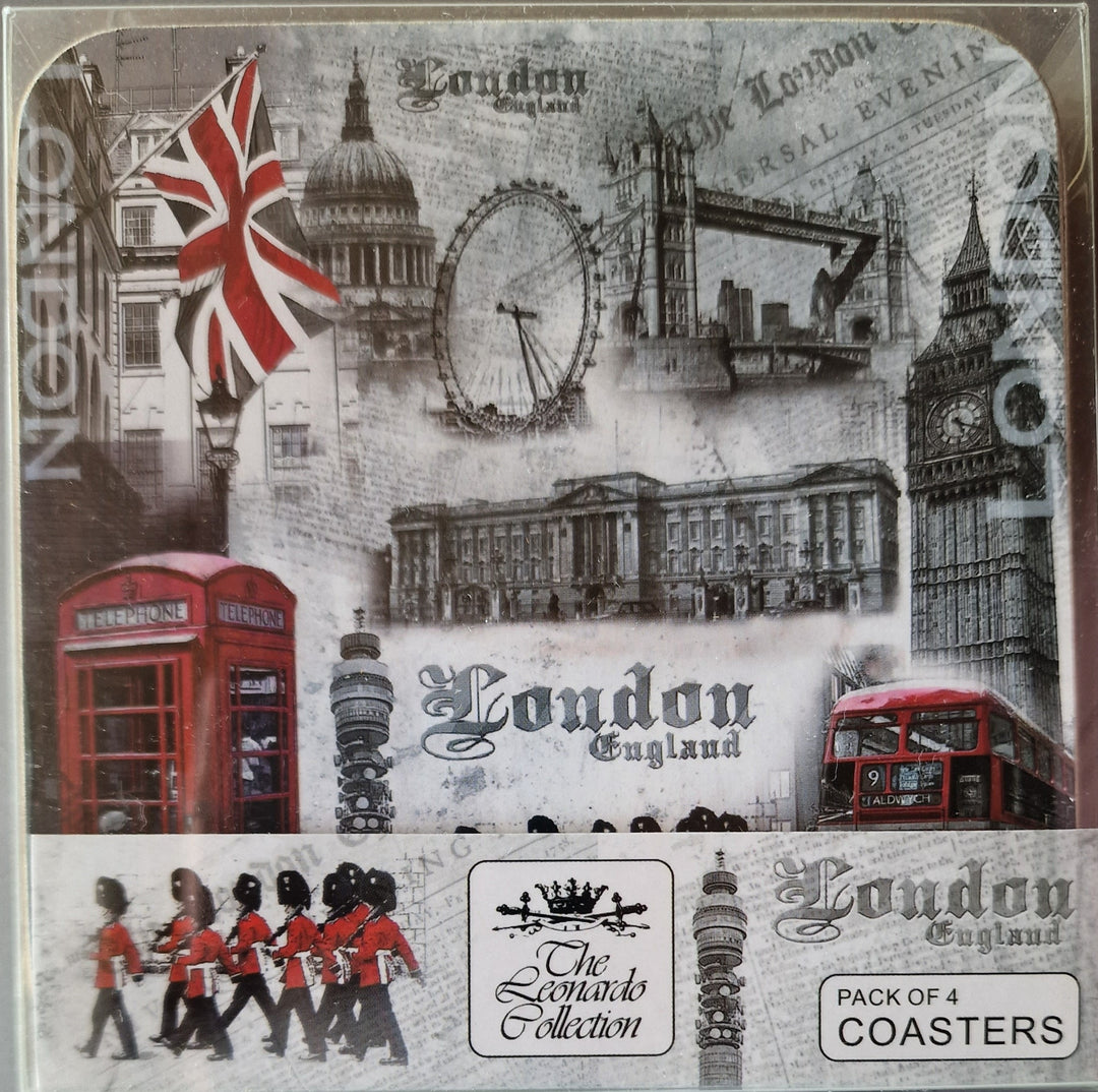 Untersetzer "London "  (Lesser&Pavey), 4er Set Motiv 2 - British Moments / Fernweh-Kaufhaus