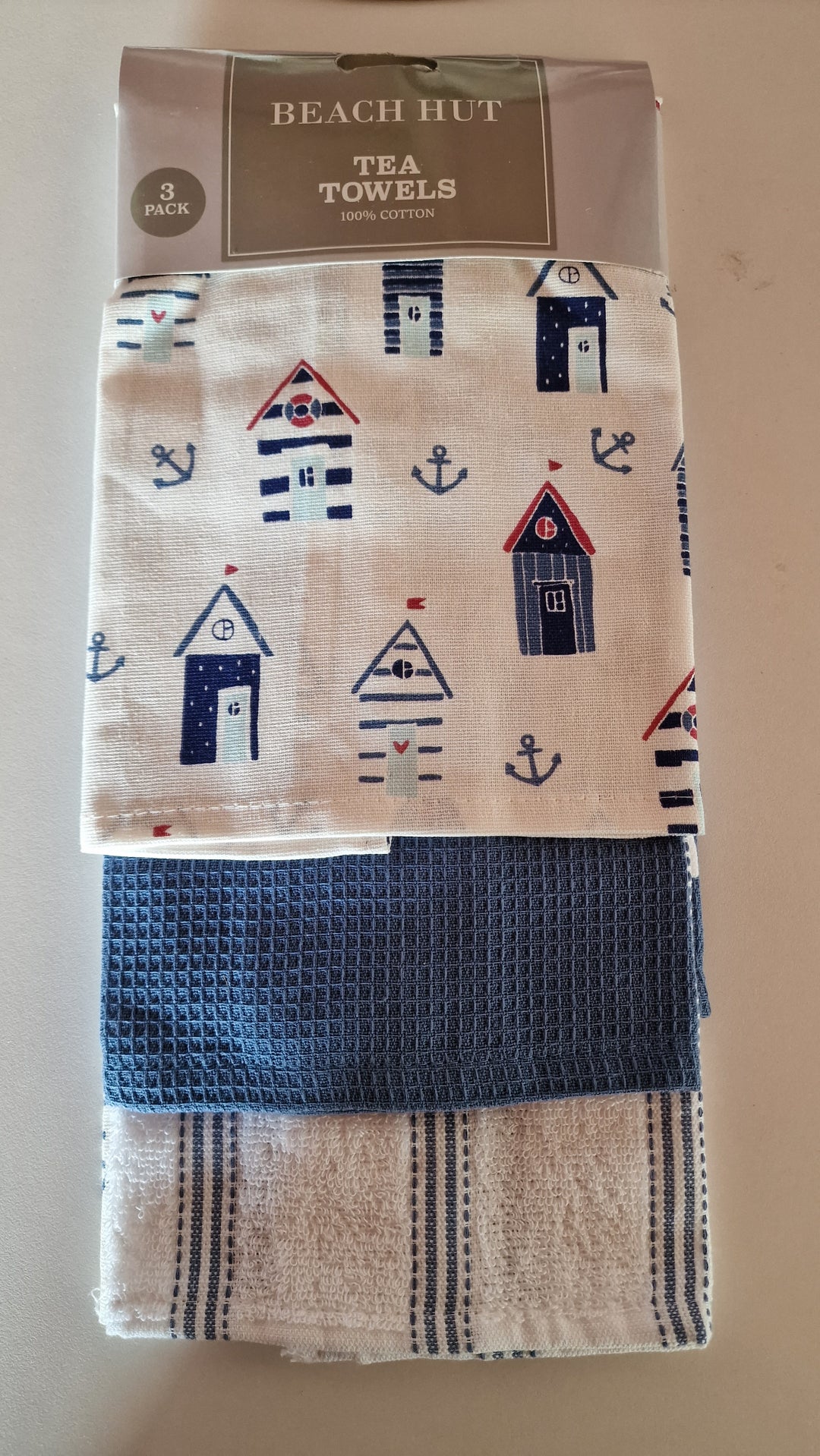 Geschirrtücher  mit maritimem Motiv " Beach Hut" 3er Set - British Moments / Fernweh-Kaufhaus