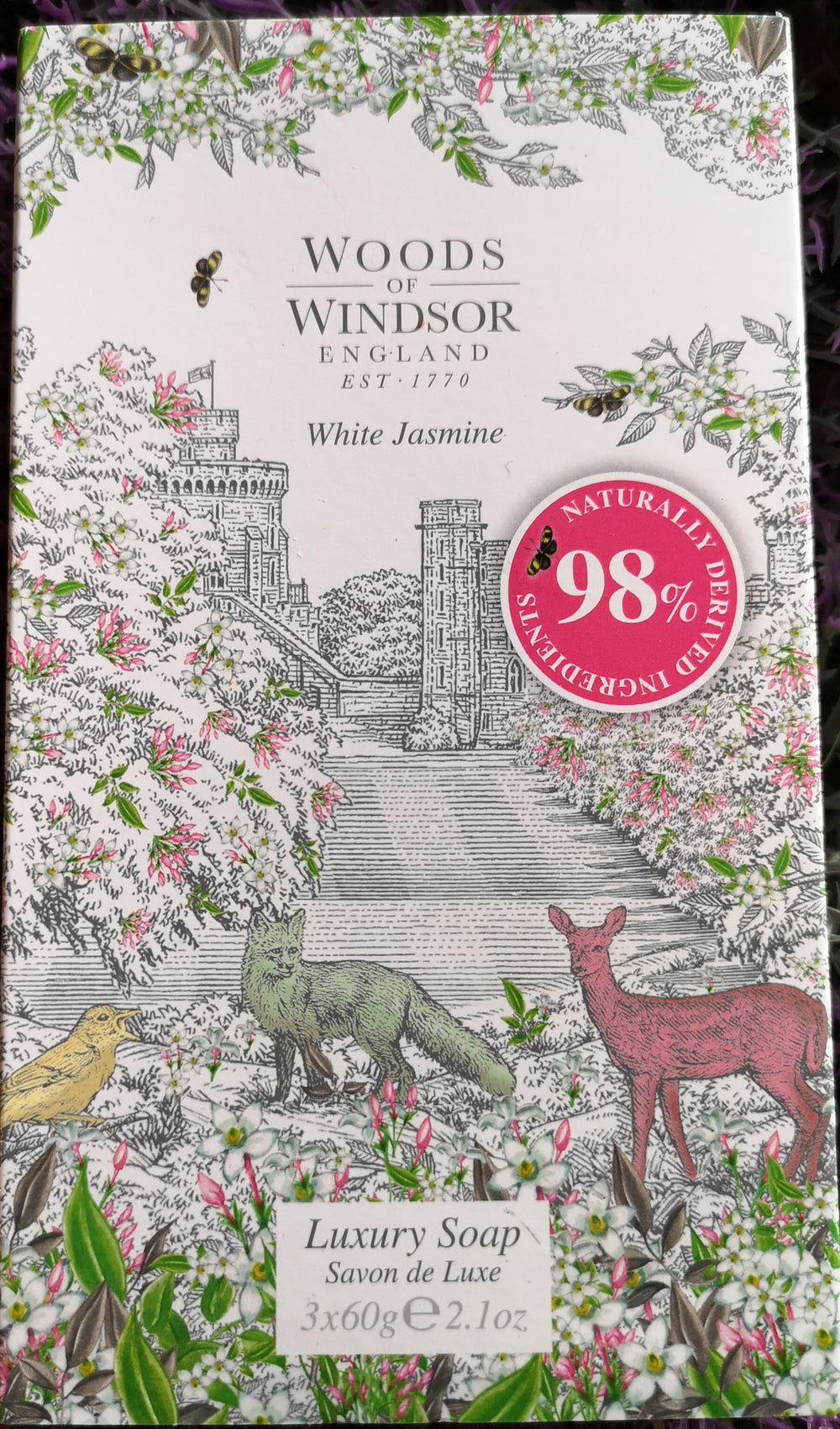 Woods of Windsor "White Jasmin" , Luxusseifen 3er Set, 3 x 60 gr. - British Moments