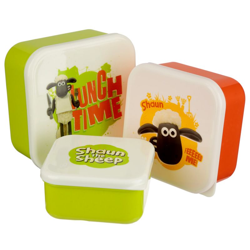 3-er Set Lunchboxen - Shaun das Schaf - British Moments / Fernweh-Kaufhaus