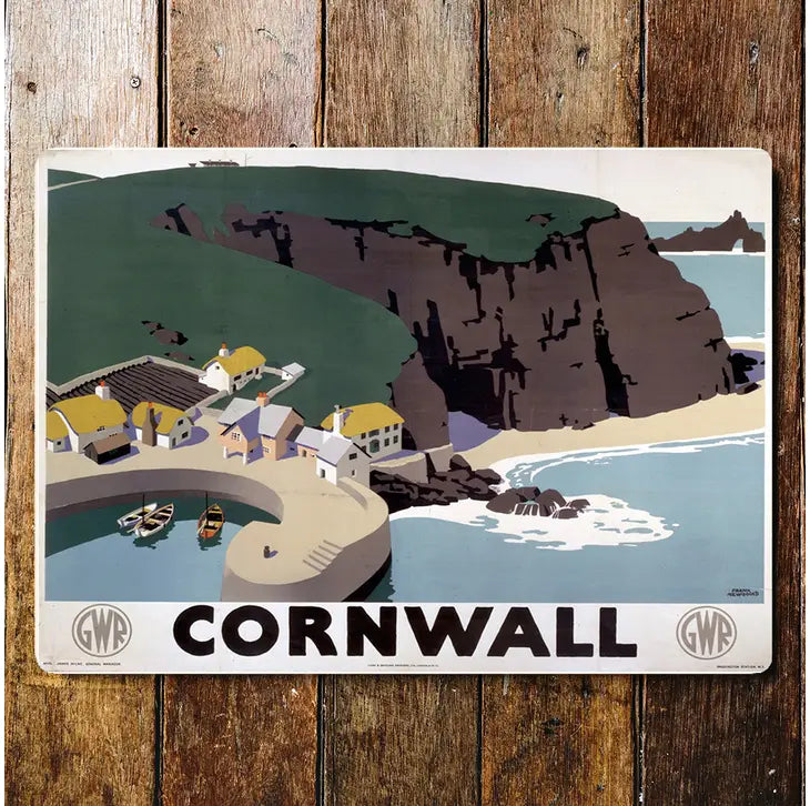  Vintage Schild, Aluminium "Cornwall"